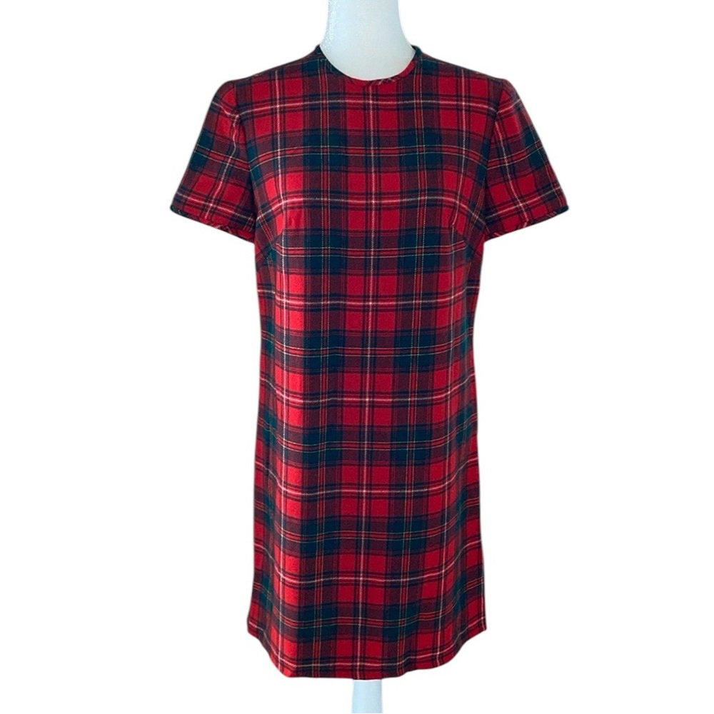Vintage Pendleton Red Plaid Wool Dress, Vintage Size 14